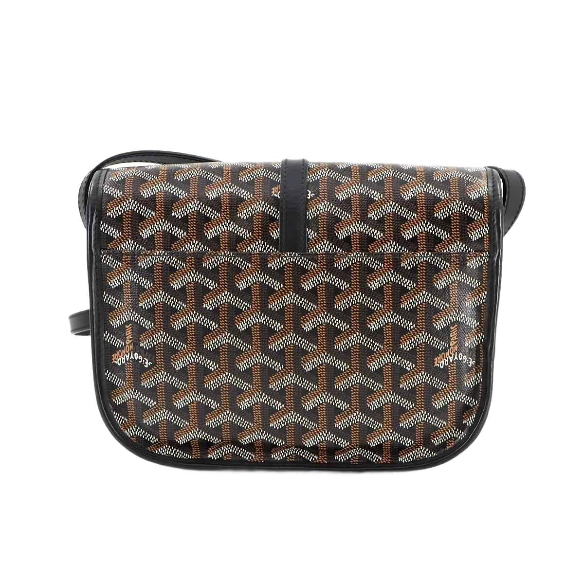 GOYARD Belvedere PM Shoulder Bag PVC Leather Black Purse
