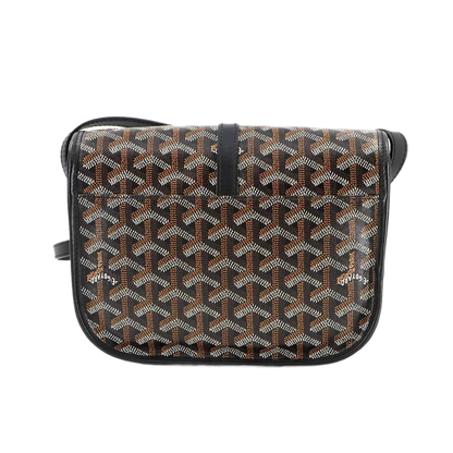 GOYARD Belvedere PM Shoulder Bag PVC Leather Black Purse