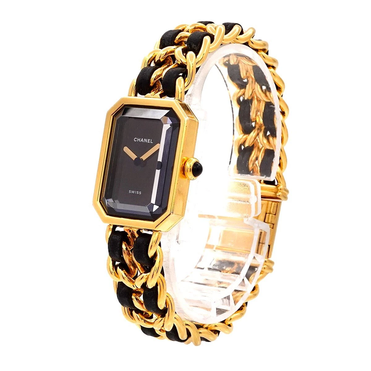 CHANEL Premiere Size L Vintage Quartz Black Dial Ladies Watch