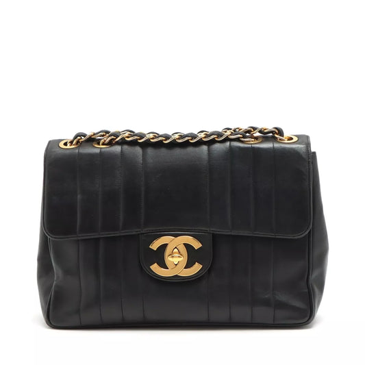 Chanel Deca Mademoiselle Single Flap Double Chain Bag