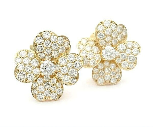 Van Cleef & Arpels Cosmos Ear Clips, Medium K18 Yellow Gold