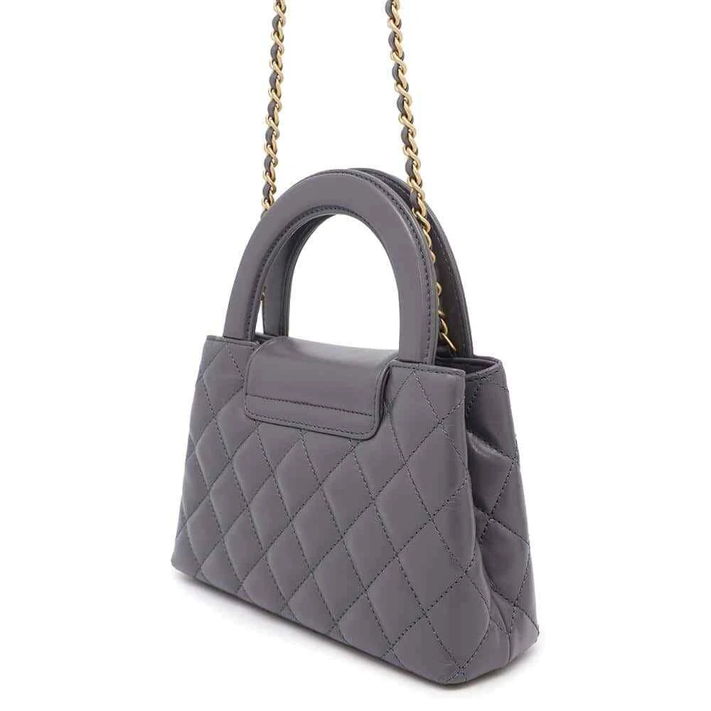CHANEL Mini Shopping Bag Size Mini Calf Leather Gray