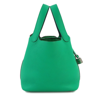 HERMES Picotin Lock Eclat PM Hand Bag Taurillon Clemence Menthe