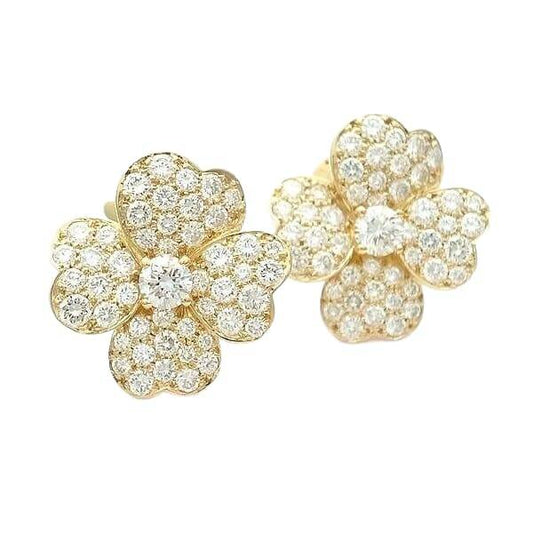 Van Cleef & Arpels Cosmos Ear Clips, Medium K18 Yellow Gold