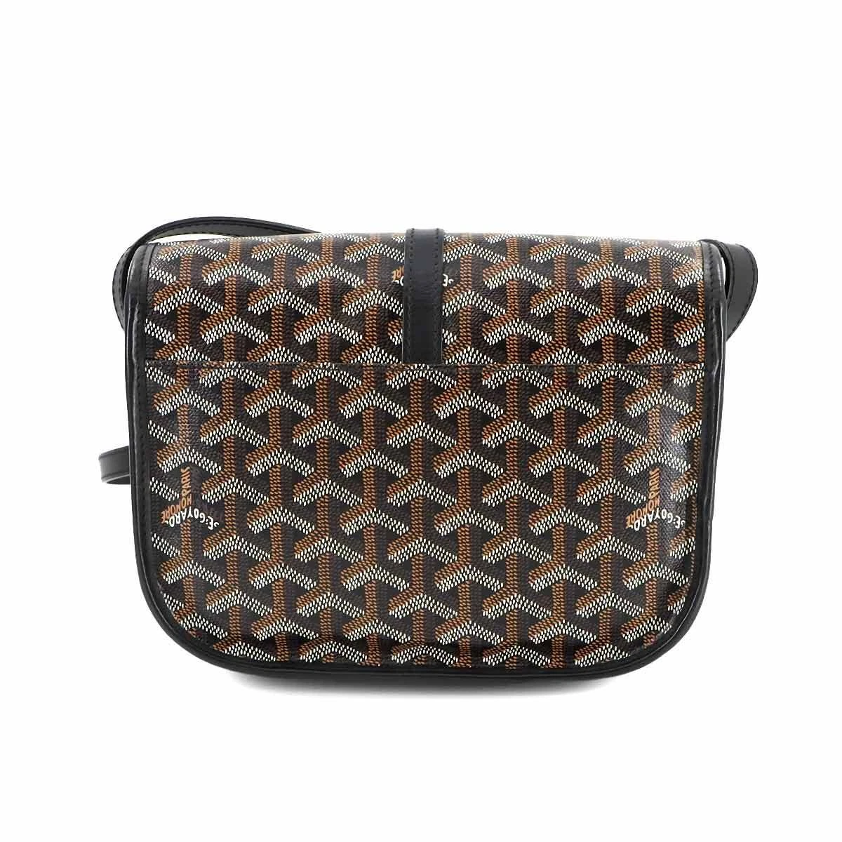 GOYARD Belvedere PM Shoulder Bag PVC Leather Black Purse