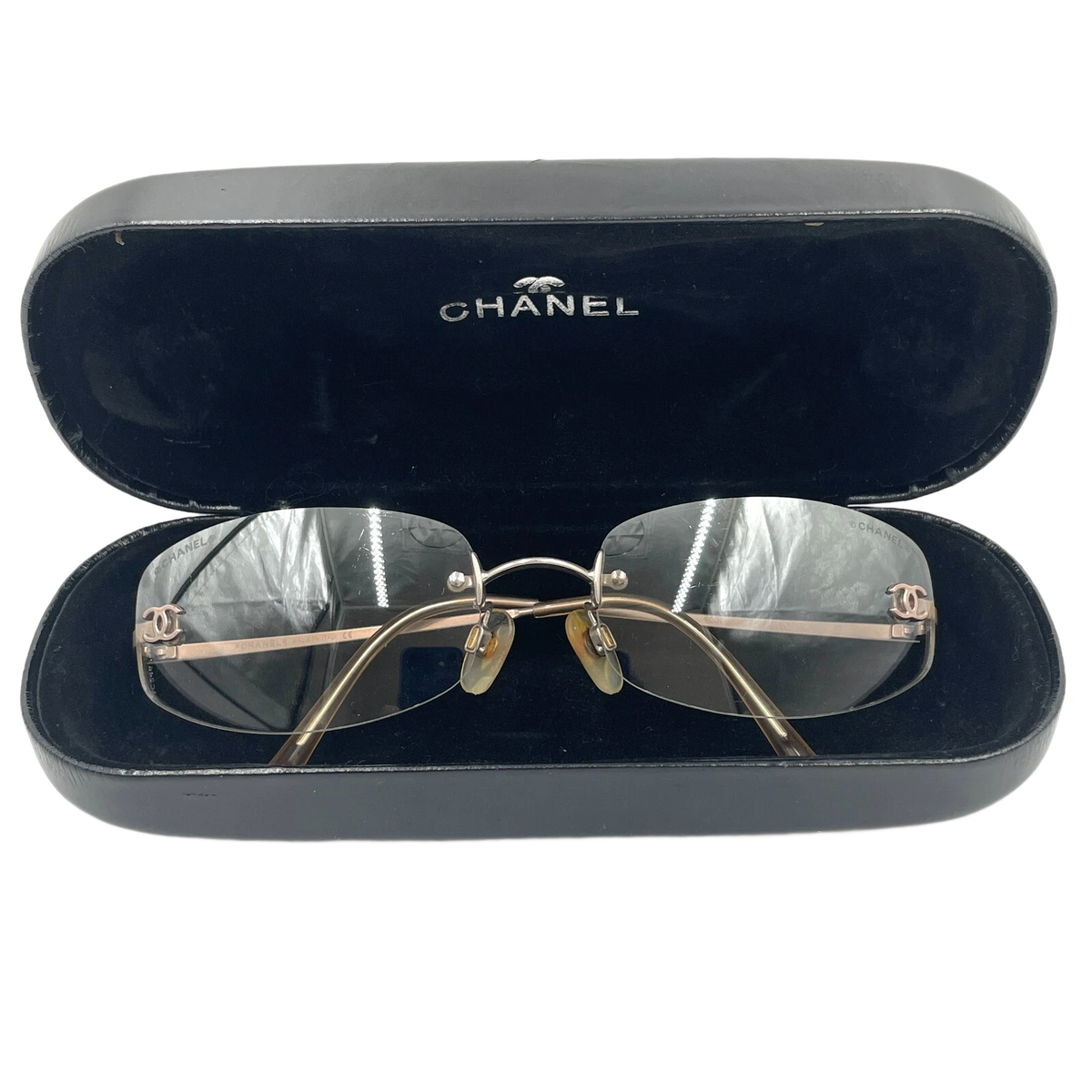 CHANEL Silver Sunglasses 57mm