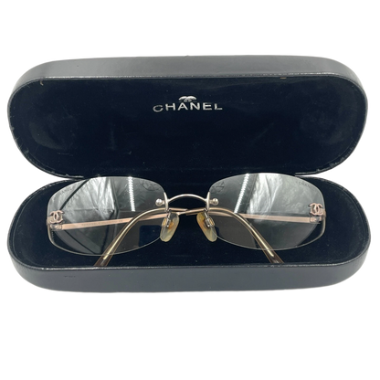 CHANEL Silver Sunglasses 57mm