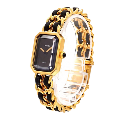 CHANEL Premiere Size L Vintage Quartz Black Dial Ladies Watch