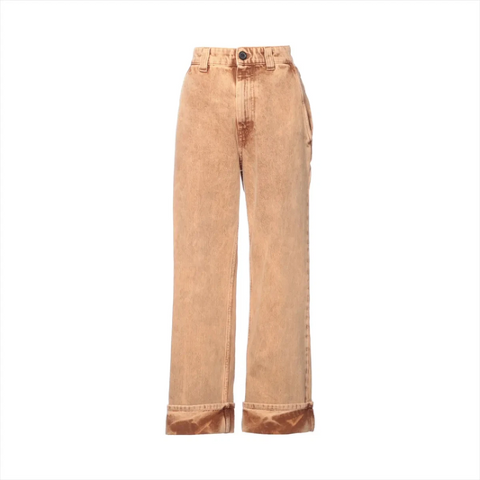 Miu Miu 23SS Cotton Denim Pants 36 Ladies' Brown