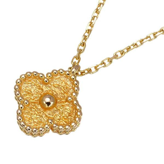 Auth Van Cleef & Arpels Sweet Alhambra 18K/750 Rose Gold Necklace