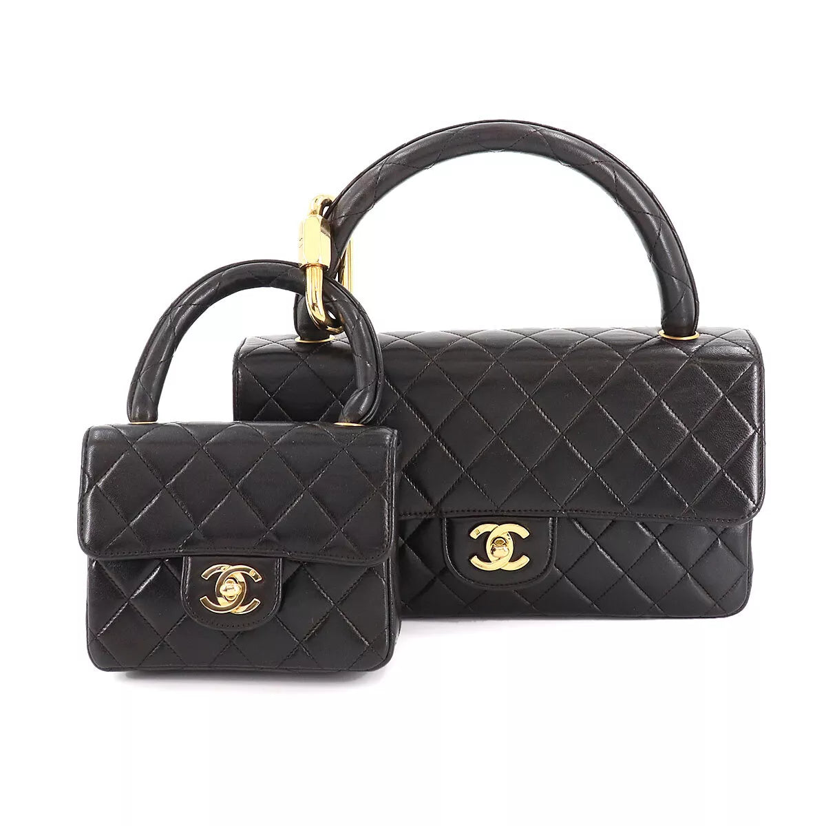 CHANEL Matelasse Pair Hand Bag