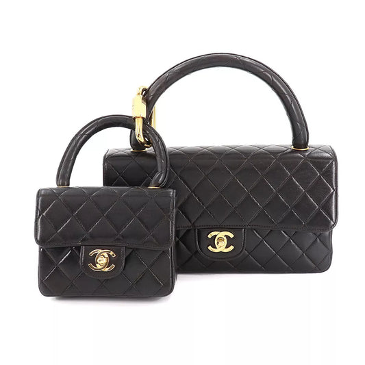 CHANEL Matelasse Pair Hand Bag