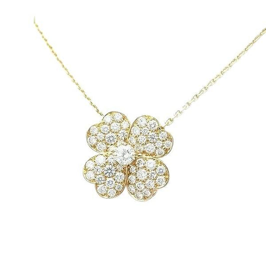 Van Cleef & Arpels Cosmos Clip Pendant Necklace, Medium Size, K18YG