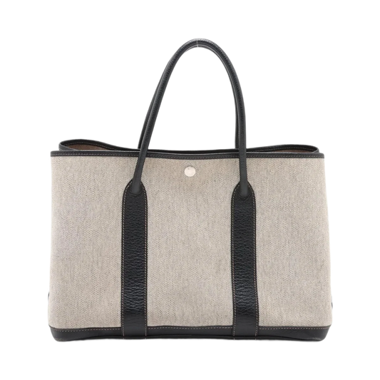 Hermès Garden Party 36 PM Buffle x Twirl Ash Black Silver Metal Fittings H 2004