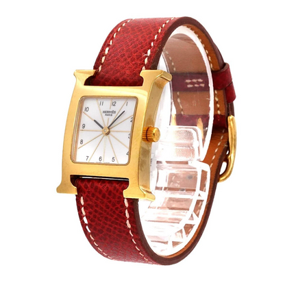 HERMES H Watch HH1 201 Quartz White Dial Ladies Watch