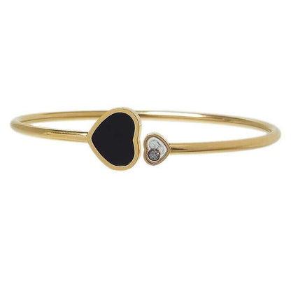 Chopard Happy Heart Bangle Onyx/Diamond K18YG