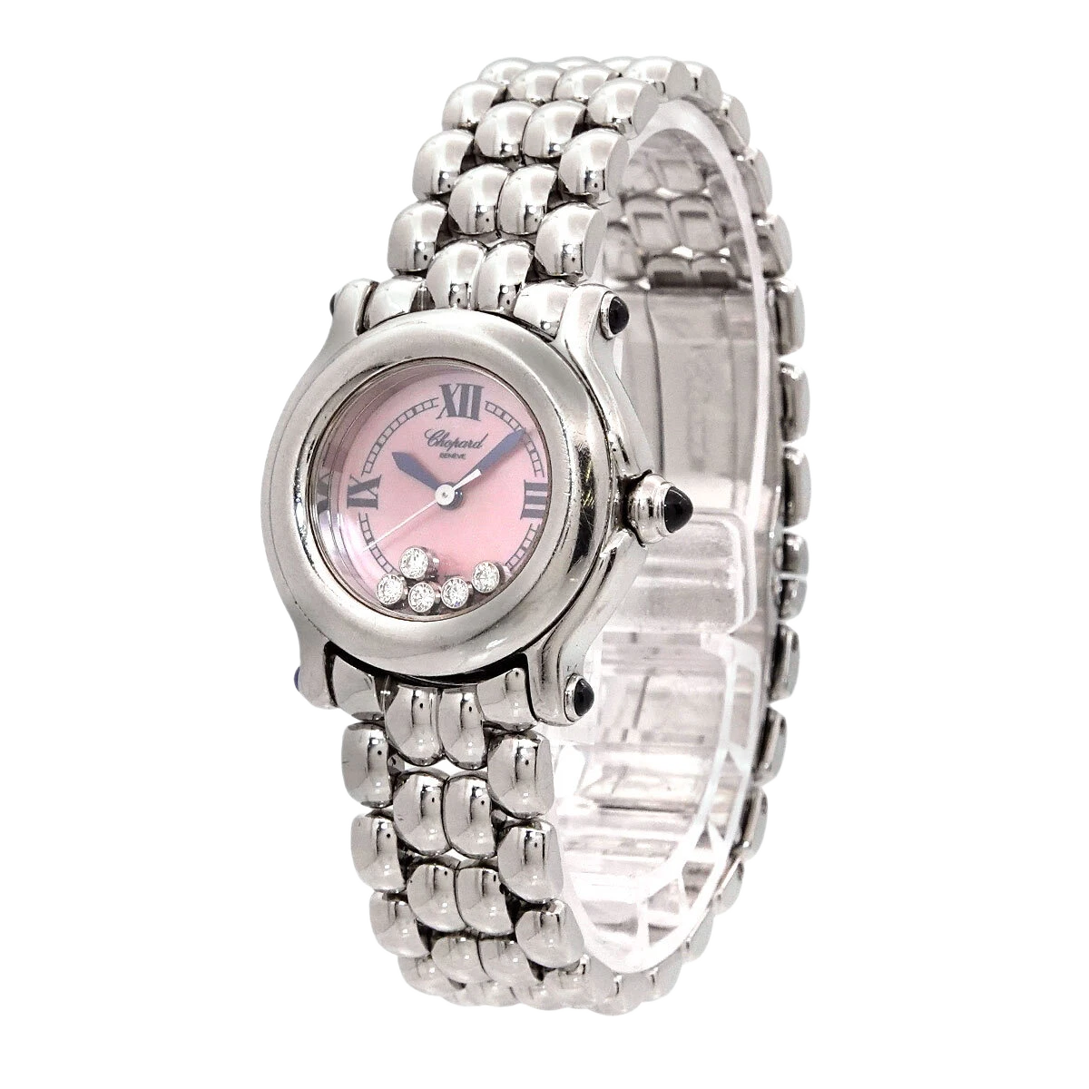 Chopard Happy Sport 278250-23 5P Diamond Pink Shell Dial Watch Women