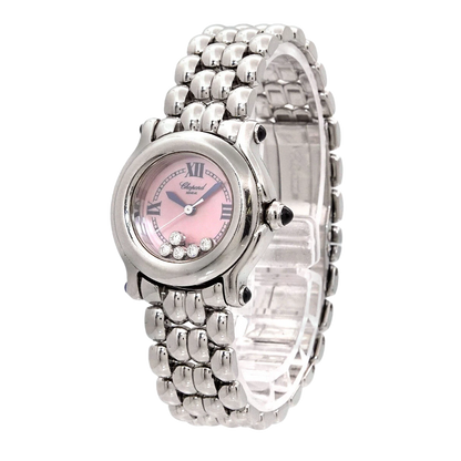 Chopard Happy Sport 278250-23 5P Diamond Pink Shell Dial Watch Women