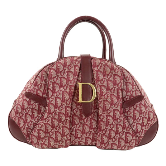 Christian Dior Trotter Canvas Leather Boston Bag