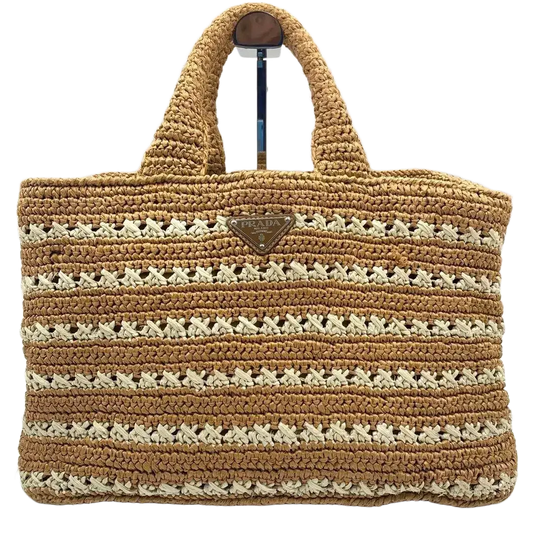 PRADA Raffia Crochet Handbag