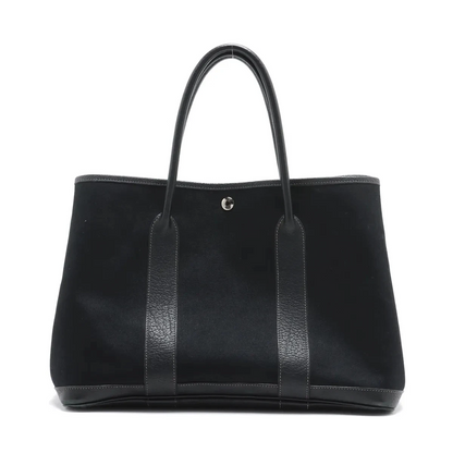 Hermès Garden Party 36 PM Twal Officie x Negonda Black Silver Metal Fittings J Stamp