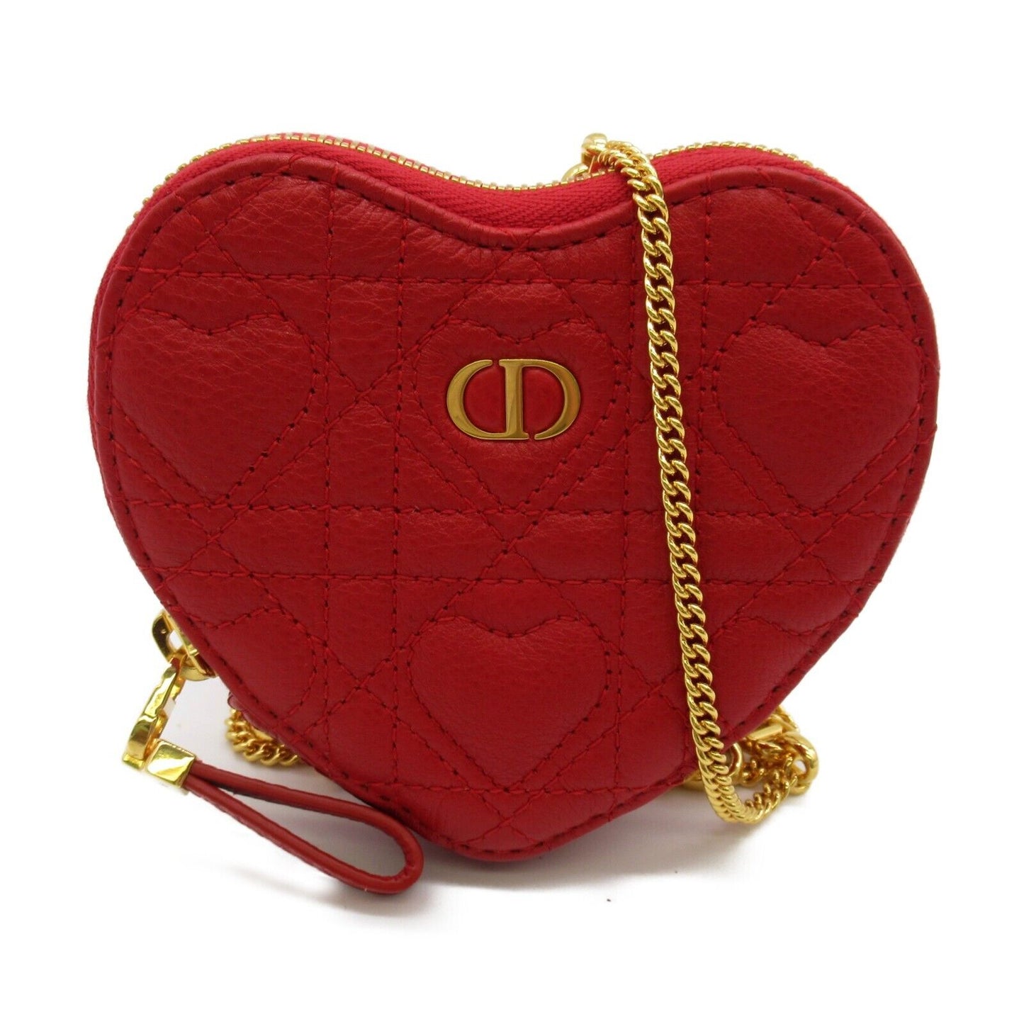 Dior Chain shoulder bag coin purse leather Red crossbody