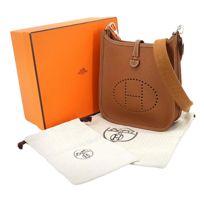 HERMES Everlyne Amazone TPM Shoulder Bag Taurillon Clemence Gold