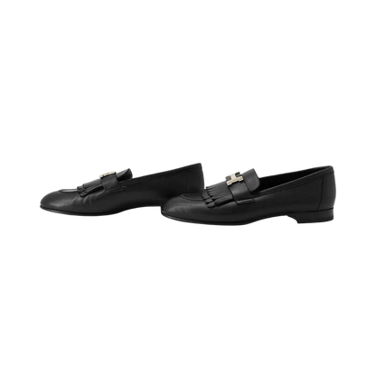 HERMES Mocassins Royale Size 37 Leather Black