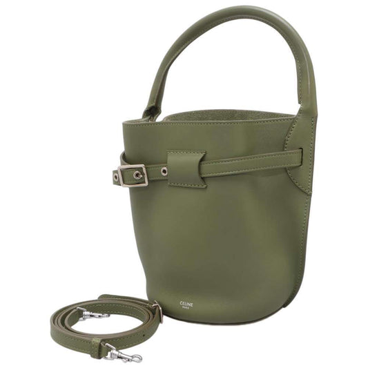 CELINE bucket nano Leather Green