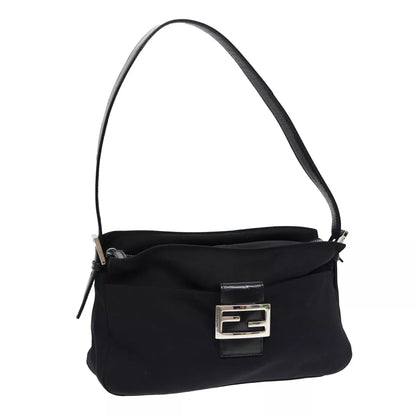 FENDI Mamma Baguette Shoulder Bag – Black Nylon