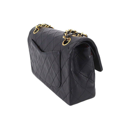 CHANEL Matelasse 23 Chain Shoulder Bag Leather Black Purse