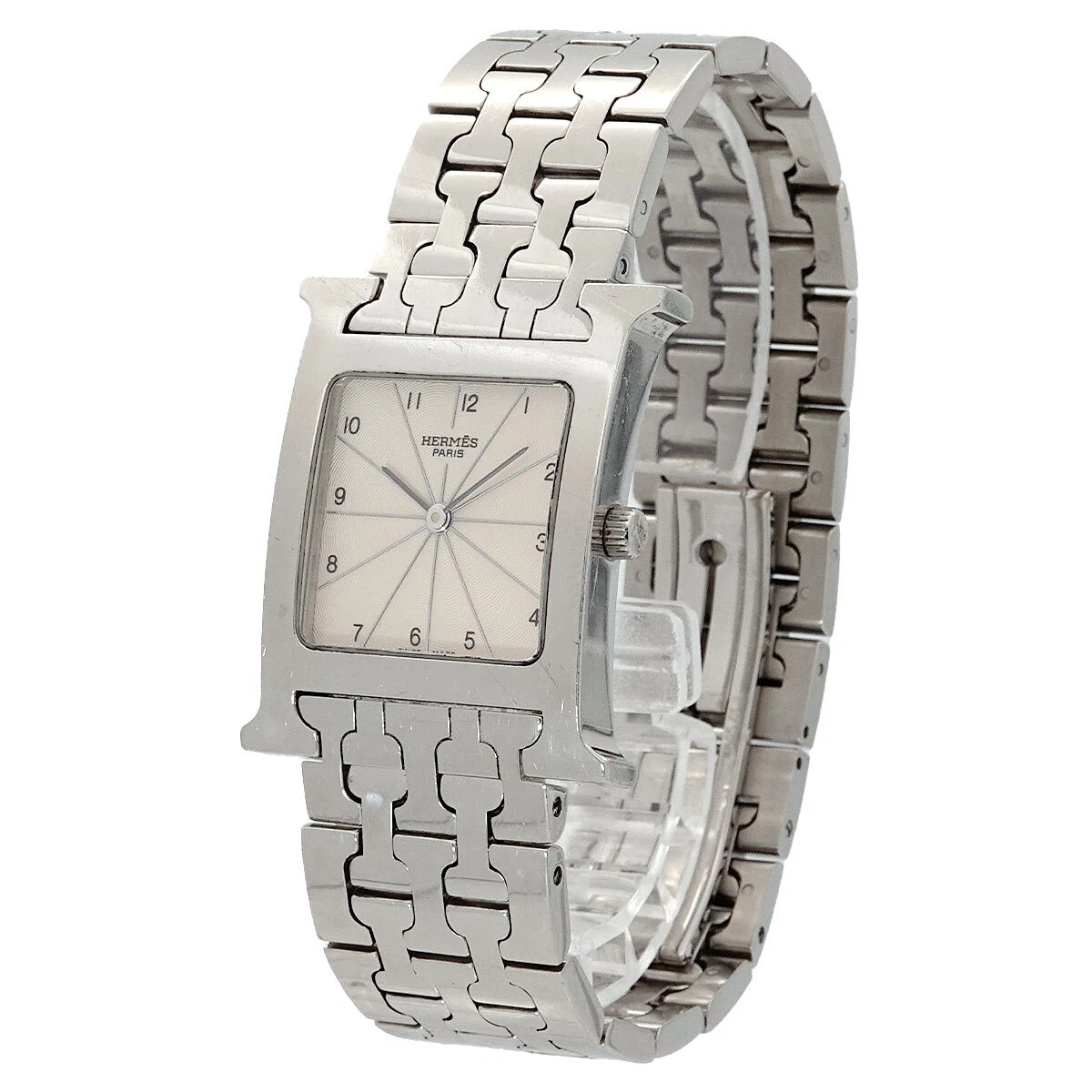 HERMES H Watch HH1.510 Quartz Silver Dial Mens Watch