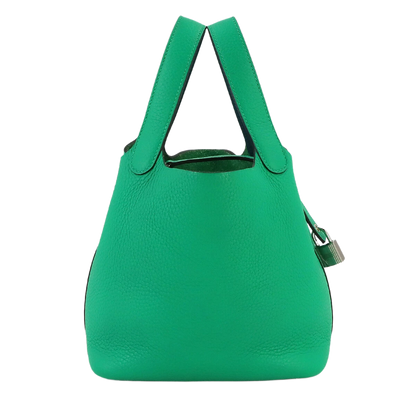 HERMES Picotin Lock Eclat PM Hand Bag Taurillon Clemence Menthe
