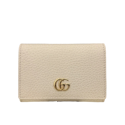 Gucci GG Marmont Leather Card Case in White