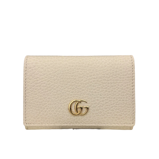 Gucci GG Marmont Leather Card Case in White