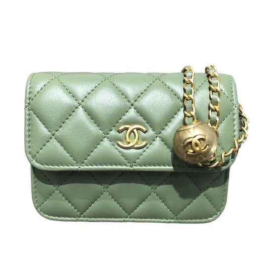 CHANEL Matelasse Ball Chain Clutch Shoulder Bag