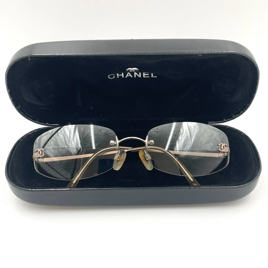CHANEL Silver Sunglasses 57mm