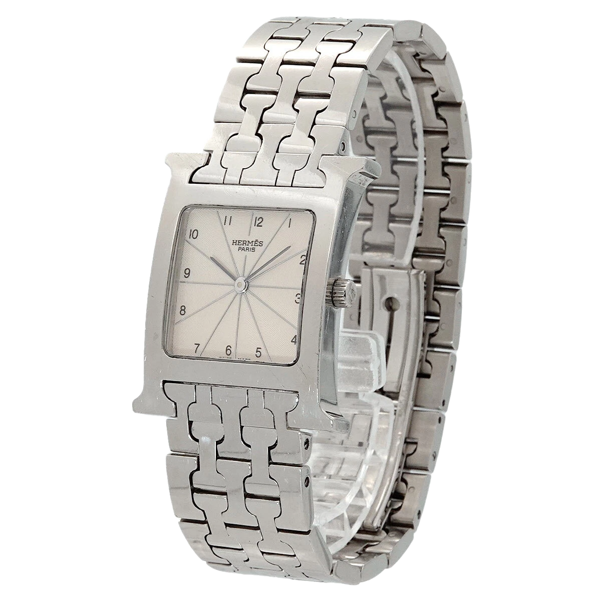 HERMES H Watch HH1.510 Quartz Silver Dial Mens Watch