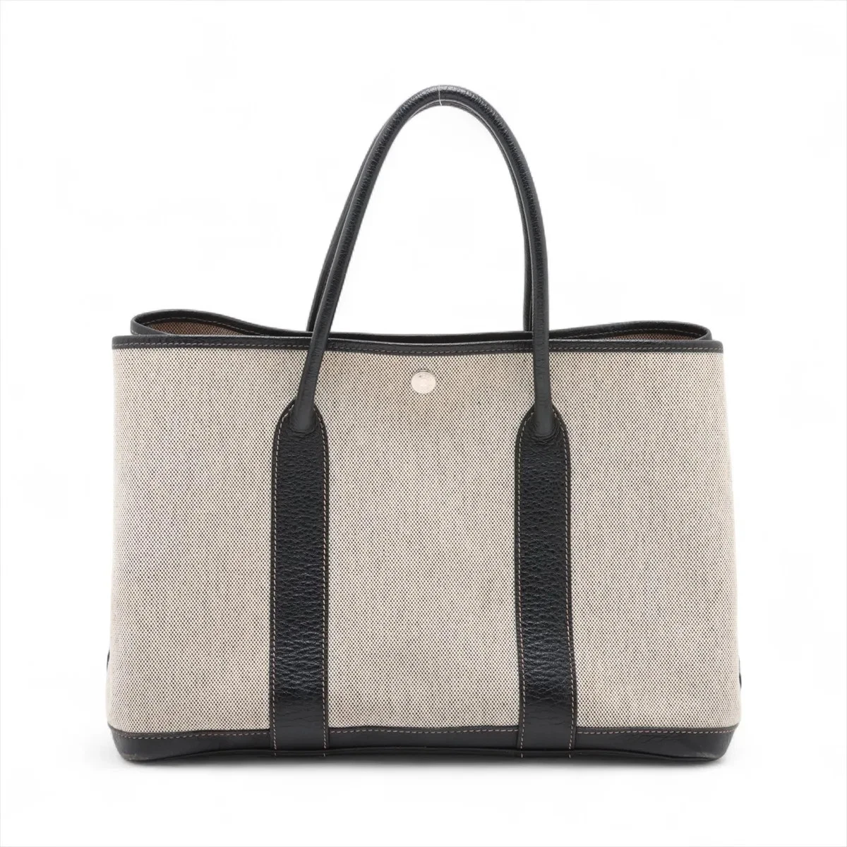 Hermès Garden Party 36 PM Buffle x Twirl Ash Black Silver Metal Fittings H 2004