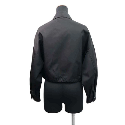 PRADA Re-Nylon Cropped Blouson Jacket Size 36 Nylon 100% Black