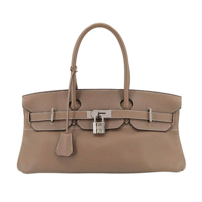 HERMES Shoulder Birkin 42 Bag Taurillon Clemence Etoupe Purse
