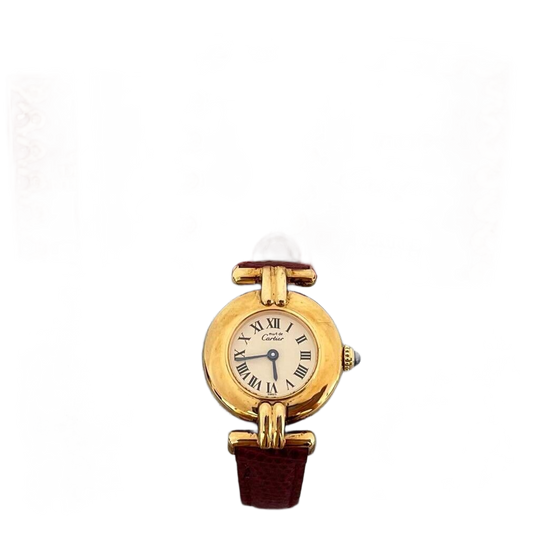 CARTIER Must Vermeil colise Watch White Dial Quartz