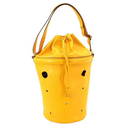 HERMES Mangeoire MM Hand Shoulder Bag Epsom Jaune Purse