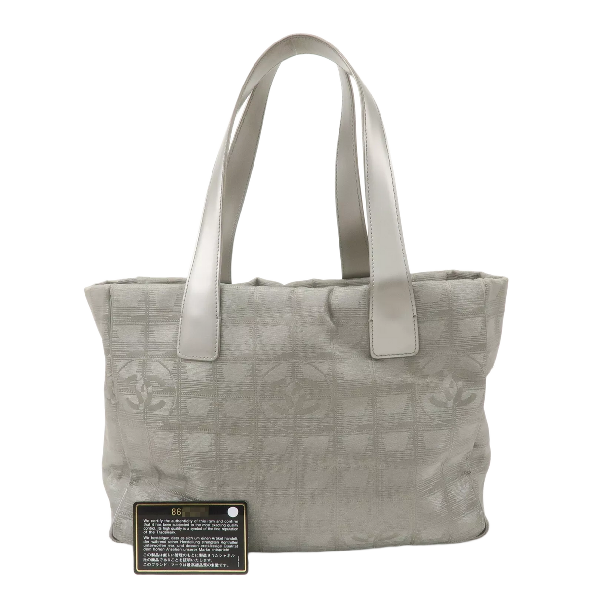 CHANEL New Travel Line Tote PM Tote Bag Jacquard Leather
