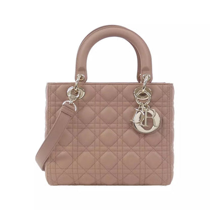 Authentic Dior Lady Dior Medium Bag in Blush Gold