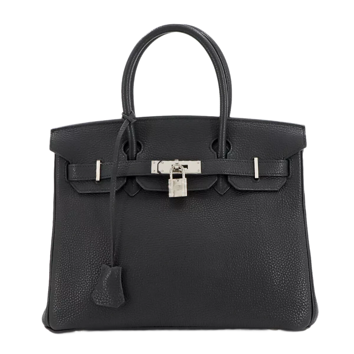 HERMES Birkin 30 Hand Bag Togo Leather Black Purse
