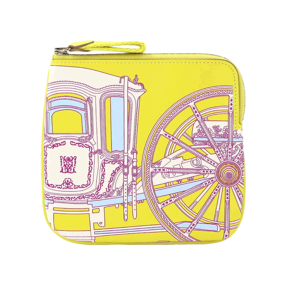HERMES Carres Pocket Mini Pouch Swift Lime