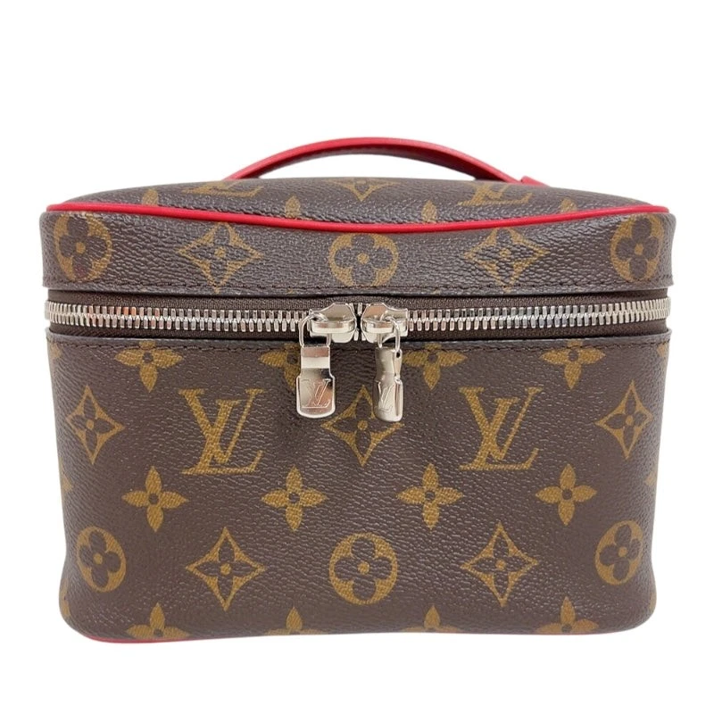 LOUIS VUITTON Nice Mini M46766 Brown Red Monogram Women's