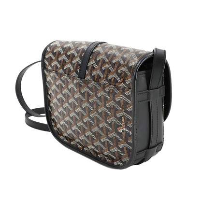 GOYARD Belvedere PM Shoulder Bag PVC Leather Black Purse