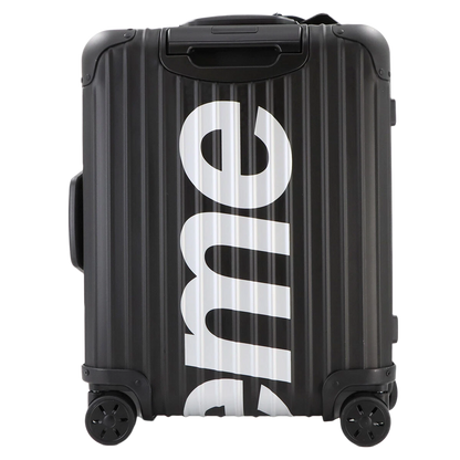 RIMOWA Supreme Topas Multi-wheel 45L Luggage Aluminum Alloy Black
